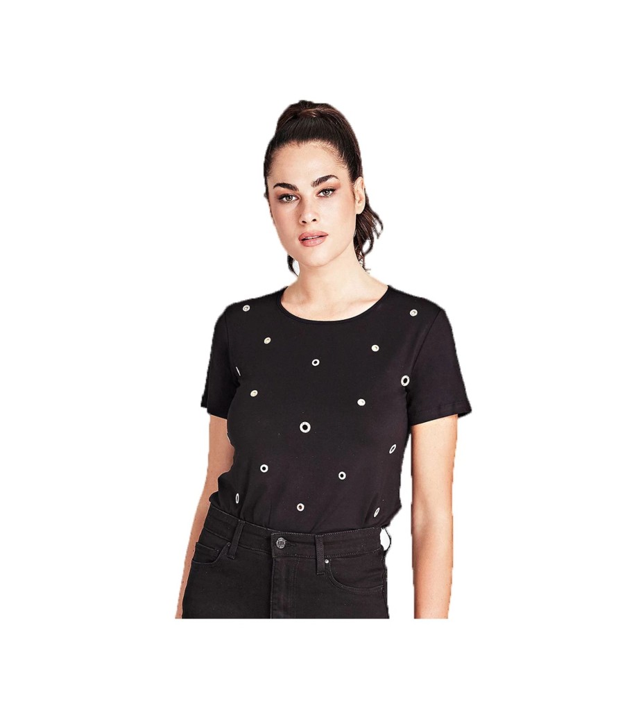 Donna Guess Camicie Bluse Top | Top Donna Guess Colori Nero Bianco - W91P03K68D0