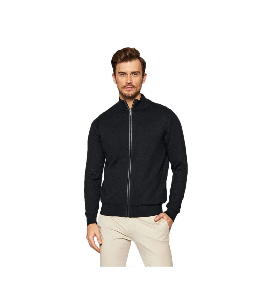 Uomo Bugatti Maglieria | Maglia Full Zip Uomo Bugatti