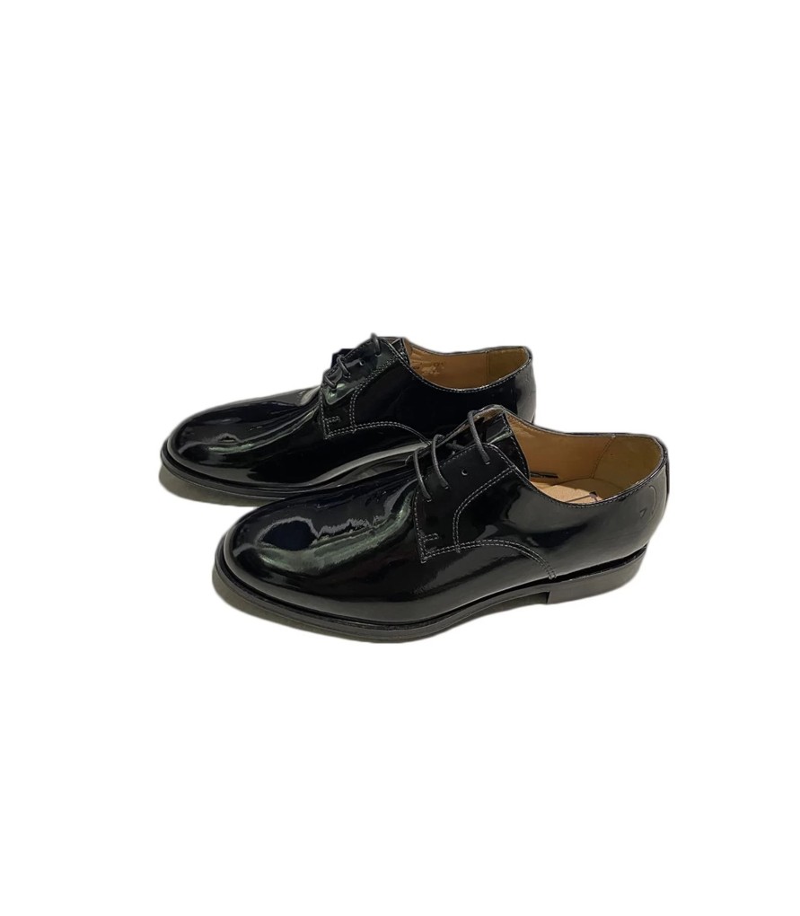 Uomo Soldini Scarpe Formali | Scarpe Uomo Soldini Derby Lucida Stringata Suola In Gomma Colore Nero - 22045Nvb8