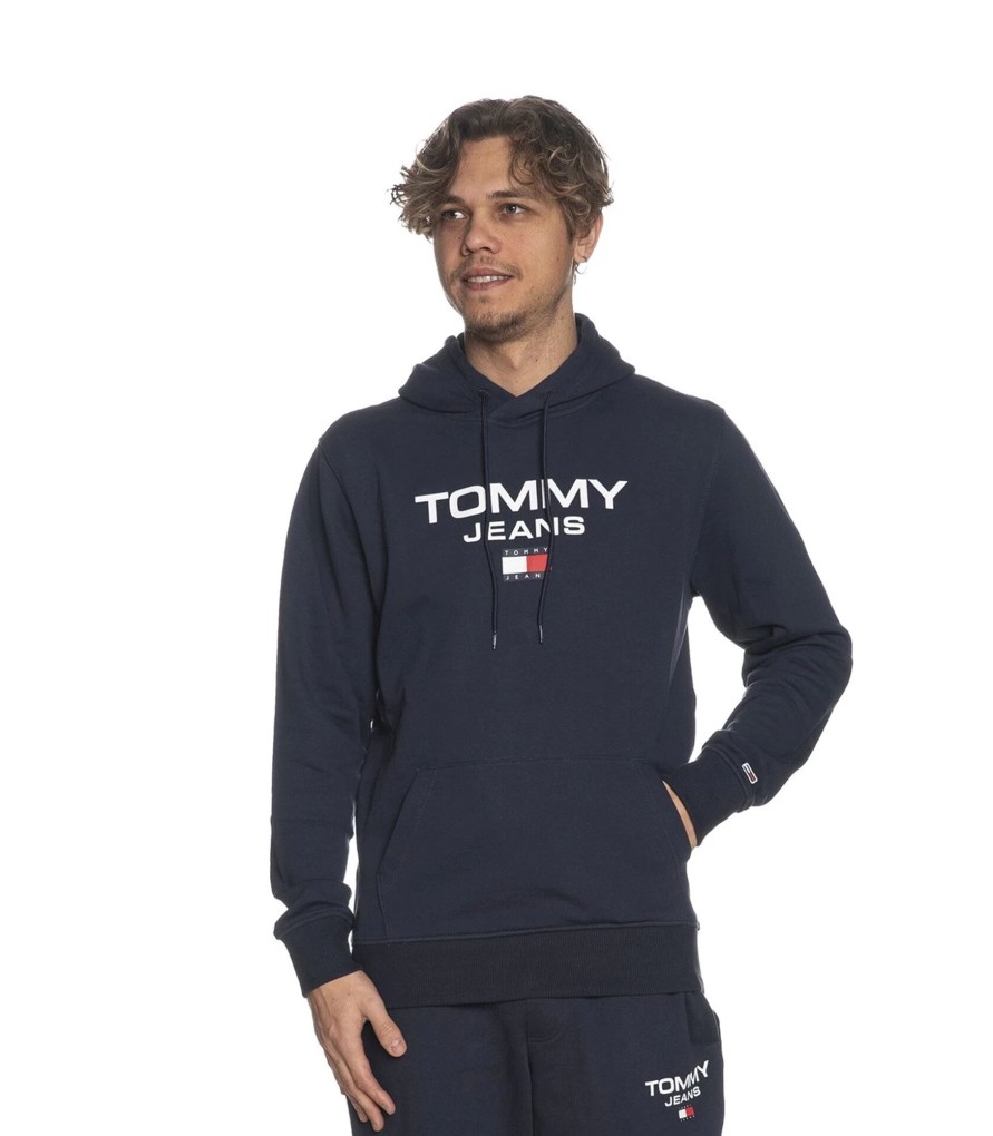 Uomo Tommy Jeans Felpe | Felpa Con Cappuccio Uomo Tommy Jeans