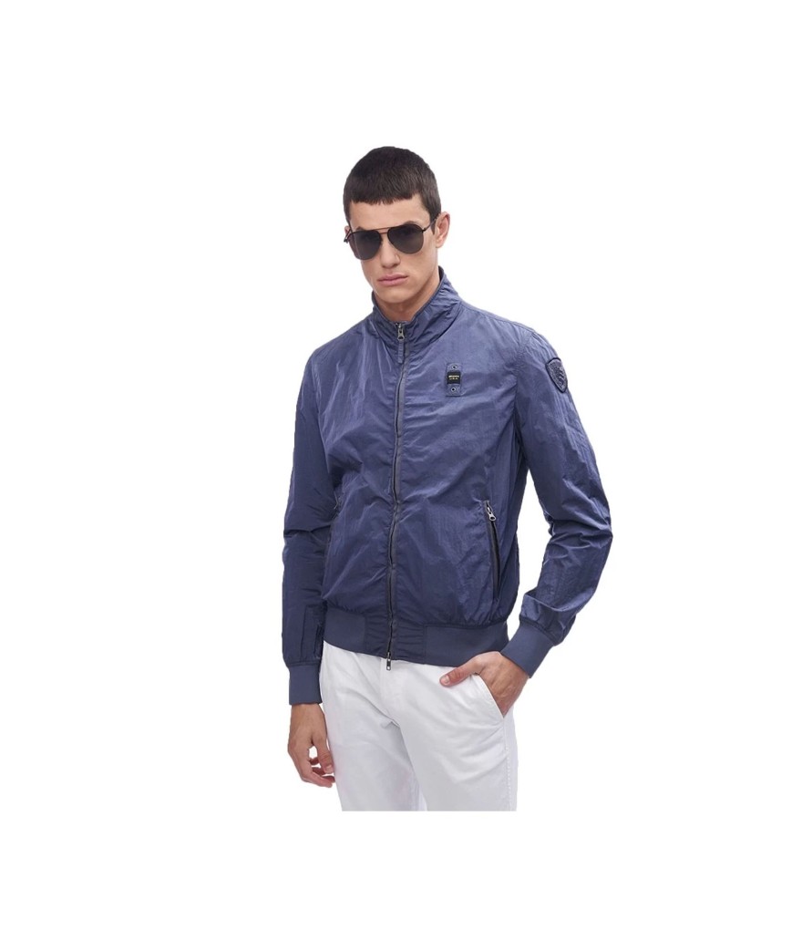 Uomo Blauer Giubbotti | Giubbino Uomo Blauer Bomber Sfoderato Jacobs Colore Blu - 20Sbluc04009005335892