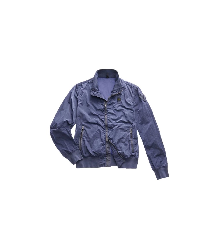 Uomo Blauer Giubbotti | Giubbino Uomo Blauer Bomber Sfoderato Jacobs Colore Blu - 20Sbluc04009005335892