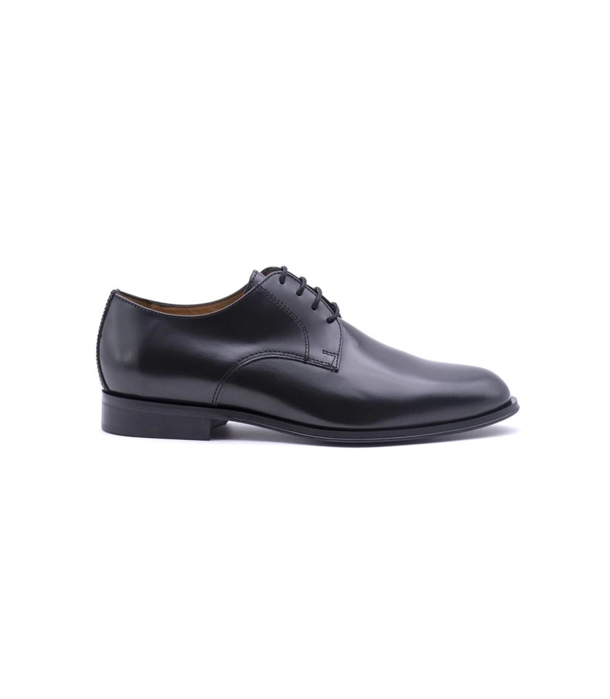 Uomo Soldini Scarpe Formali | Scarpe Derby Uomo Stringata Soldini Suola In Gomma Colore Nero - 22045Lvb8