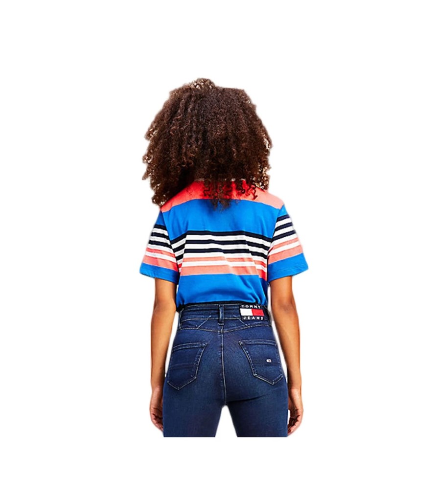 Donna Tommy Jeans T-Shirt & Canotte | T-Shirt Crop Donna Tommy Jeans