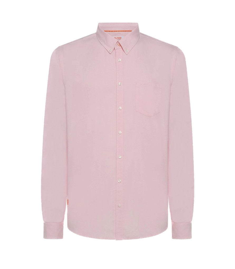 Uomo Sun 68 Camicie | Camicia Oxford Da Uomo Sun 68