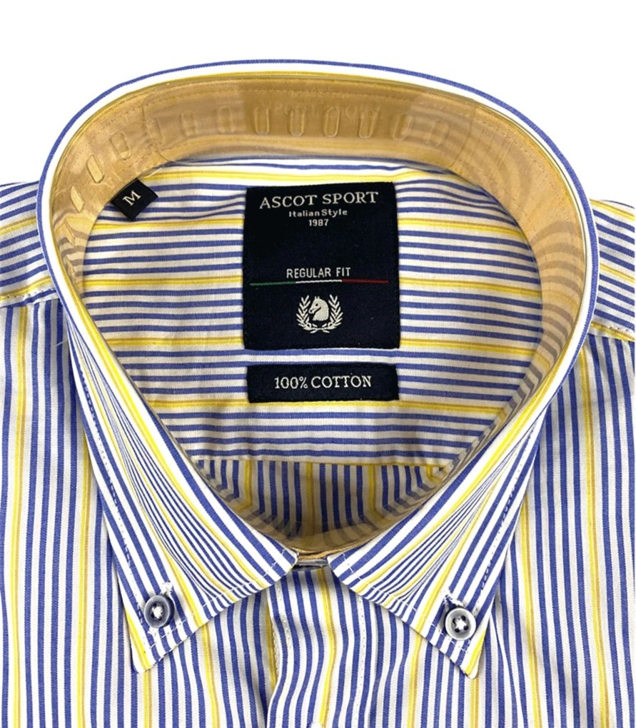 Uomo Ascot Sport Camicie | Camicia Mezze Maniche Uomo Ascot