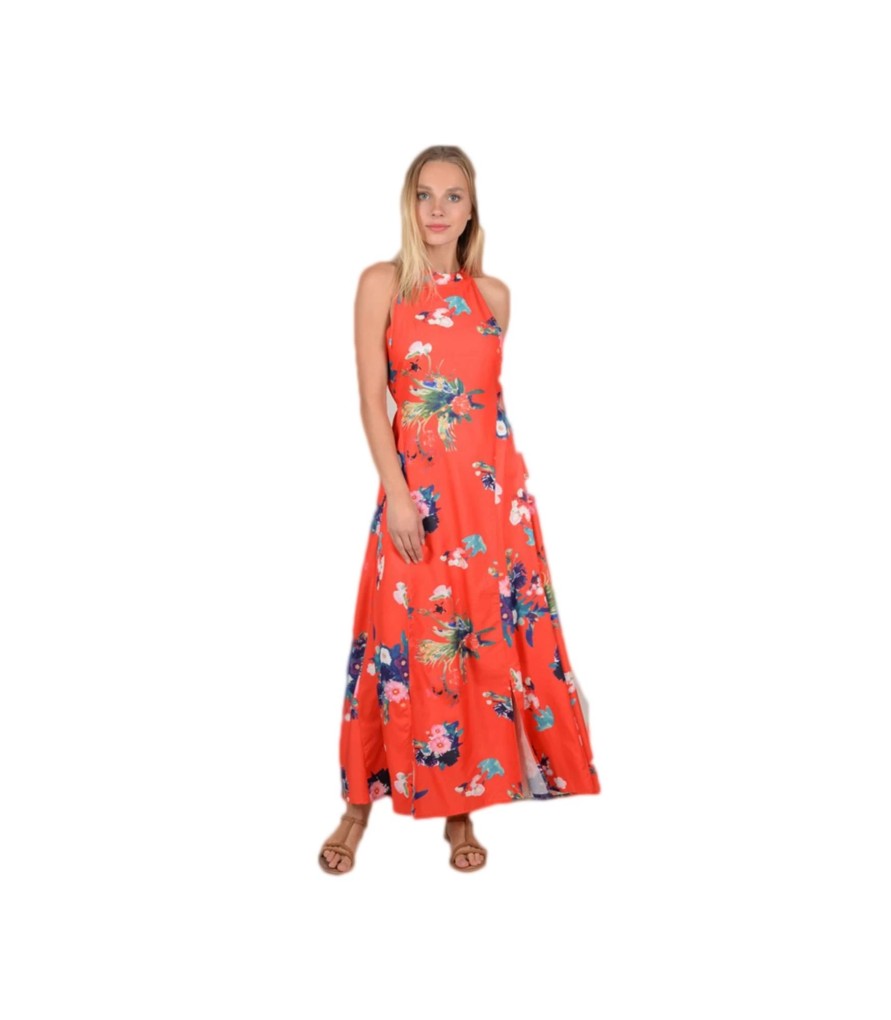 Donna Molly Bracken Abiti | Abito Donna Molly Bracken Floral Print Maxi Dress Colore Red - E1035E19