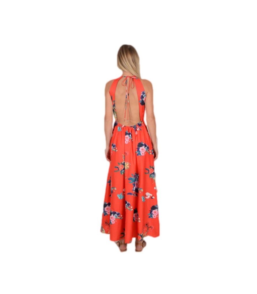 Donna Molly Bracken Abiti | Abito Donna Molly Bracken Floral Print Maxi Dress Colore Red - E1035E19