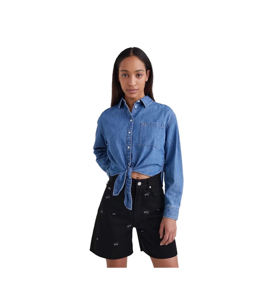 Donna Tommy Jeans Camicie Bluse Top | Camicia In Denim Donna Tommy Jeans