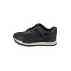 Uomo Soldini Sneakers | Sneakers Uomo Soldini In Pelle Sampata Suola In Gomma Colore Nero - 206273V69