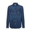 Uomo Calvin Klein Camicie | Camicia Di Jeans Uomo Calvin Klein Colore Denim - J30J314392