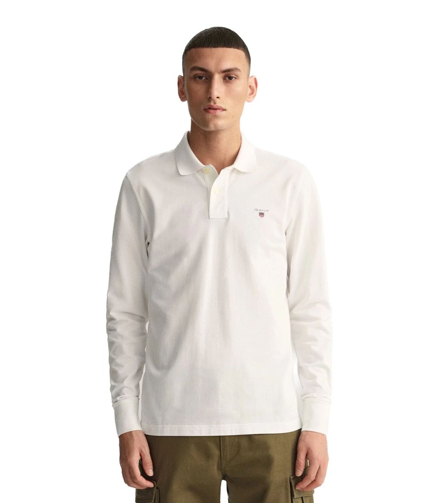 Uomo Gant T-Shirt & Polo | Polo Uomo Maniche Lunghe Gant