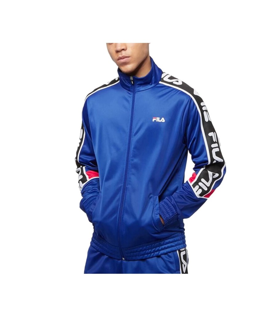 Uomo Fila Felpe | Felpa Uomo Fila Con Zip Ted Track Jacket Colore Blu - 687706A486