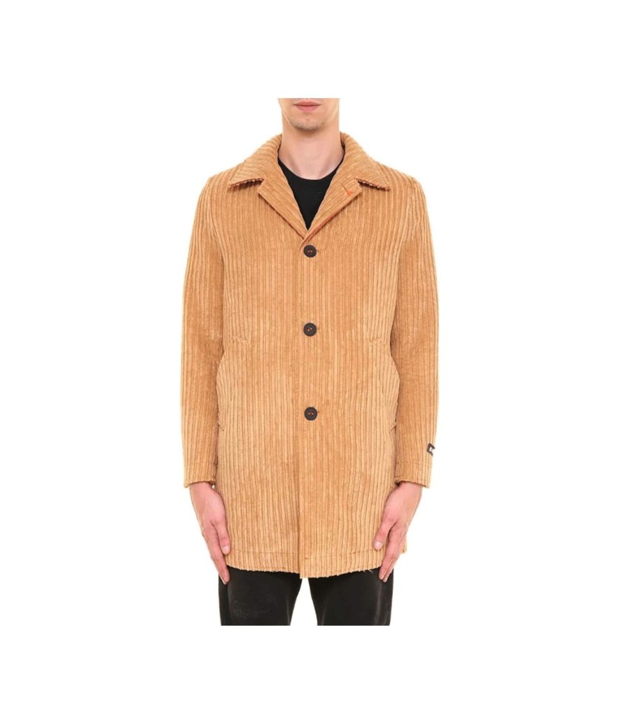 Uomo Berna Cappotti & Trench | Cappotto Uomo A Coste Larghe Berna