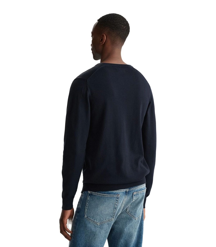 Uomo Gant Maglieria | Pullover In Cotone Uomo Gant