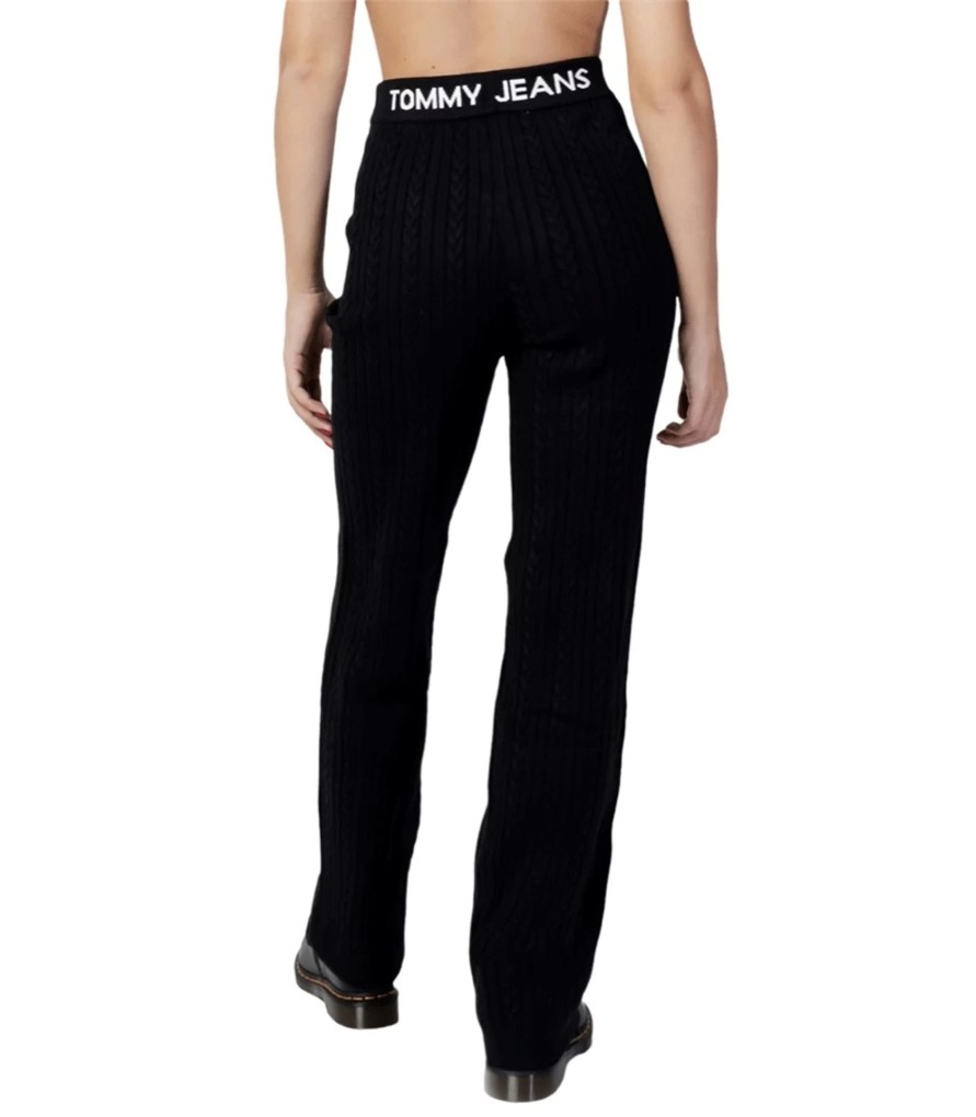 Donna Tommy Jeans Pantaloni | Pantalone Casual A Zampa Da Donna Tommy Jeans