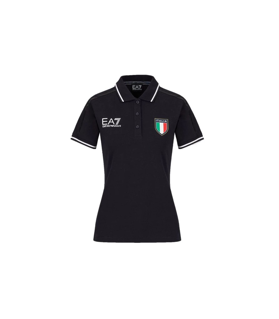 Donna EA7 Emporio Armani T-Shirt & Canotte | Polo Donna Italia Team Emporio Armani Ea7