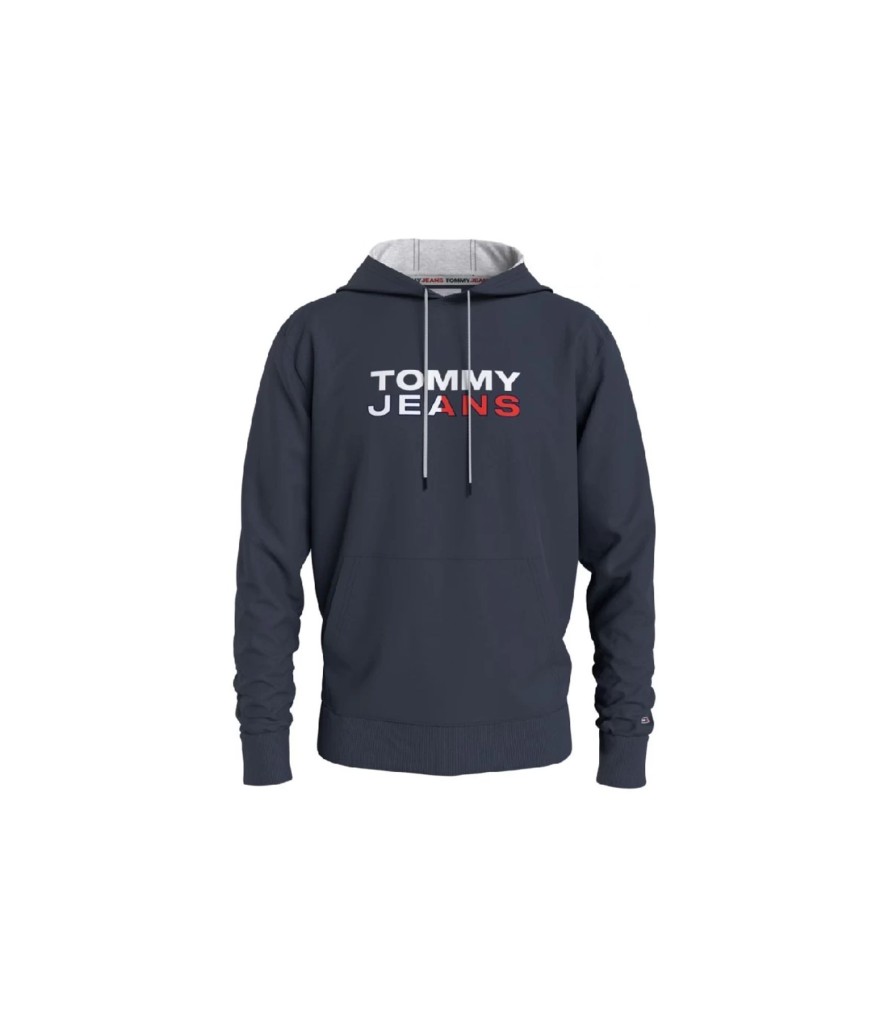 Uomo Tommy Jeans Felpe | Felpa Con Cappuccio Uomo Tommy Jeans