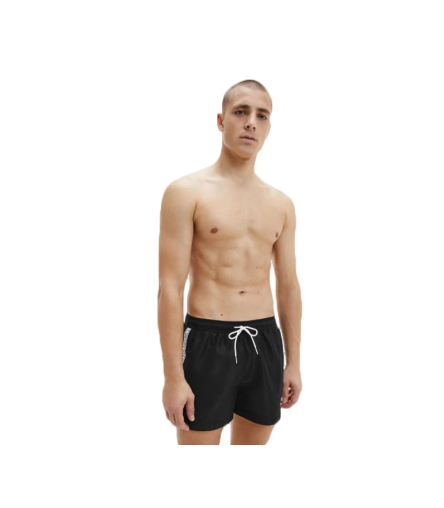 Uomo Calvin Klein Moda Mare | Costume Da Bagno Logo Tape Calvin Klein