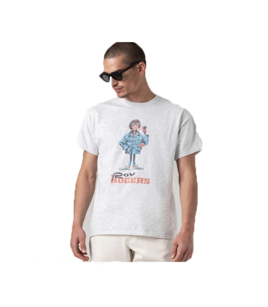 Uomo Roy Roger's T-Shirt & Polo | T-Shirt Uomo Roy Roger'S Nerd Colore Perla - P19Auu502C789Xxxx