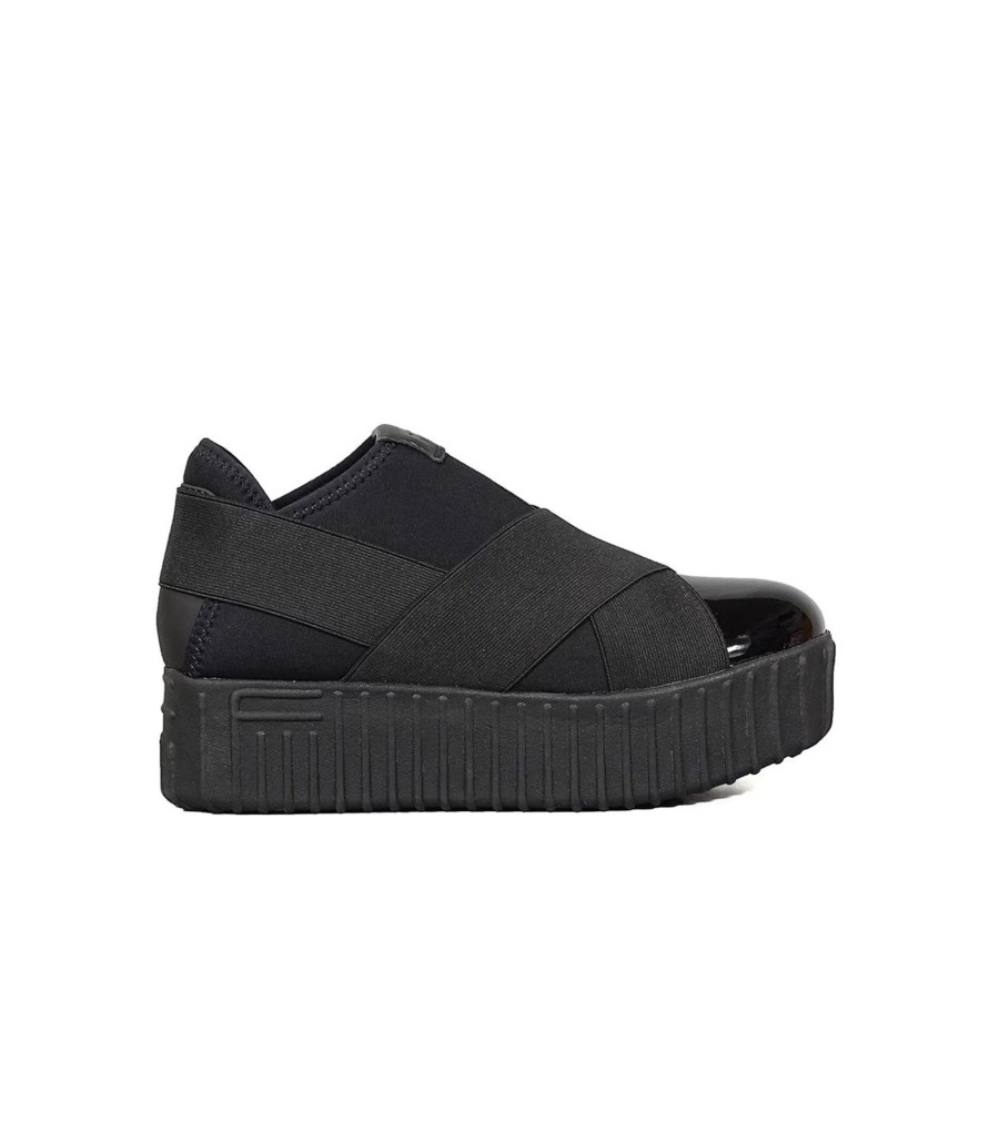 Donna Fessura Sneakers | Sneakers Slip On Donna Fessura Hi-Line X Nero Colore Nero - Hilinexnero