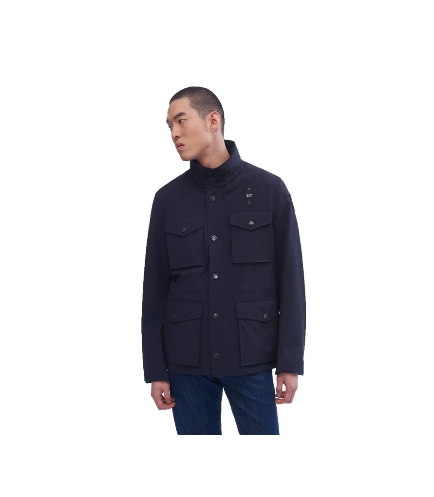 Uomo Blauer Giubbotti | Giubbino Uomo Blauer Field Jacket Sfoderato Colore Blu - 20Sblub04040005258892