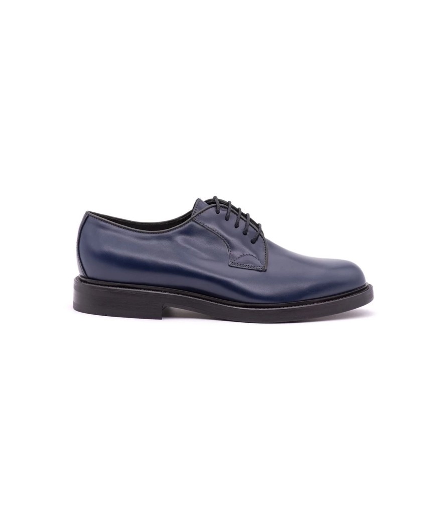 Uomo Soldini Scarpe Formali | Scarpe Derby Uomo Liscio Soldini Las Vegas Colore Blu - 13207L091B