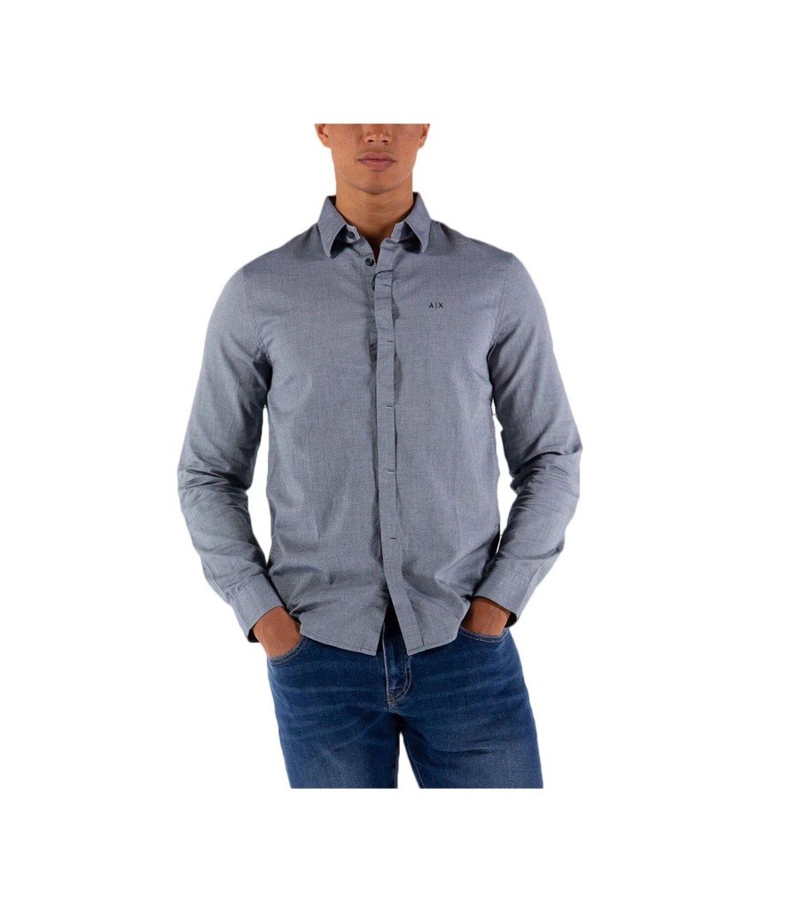 Uomo Armani Exchange Camicie | Camicia Slim Oxford Uomo Armani Exchange