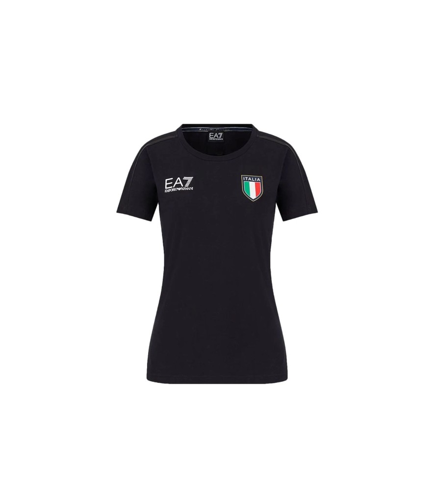 Donna EA7 Emporio Armani T-Shirt & Canotte | T-Shirt Donna Team Italia Emporio Armani Ea7