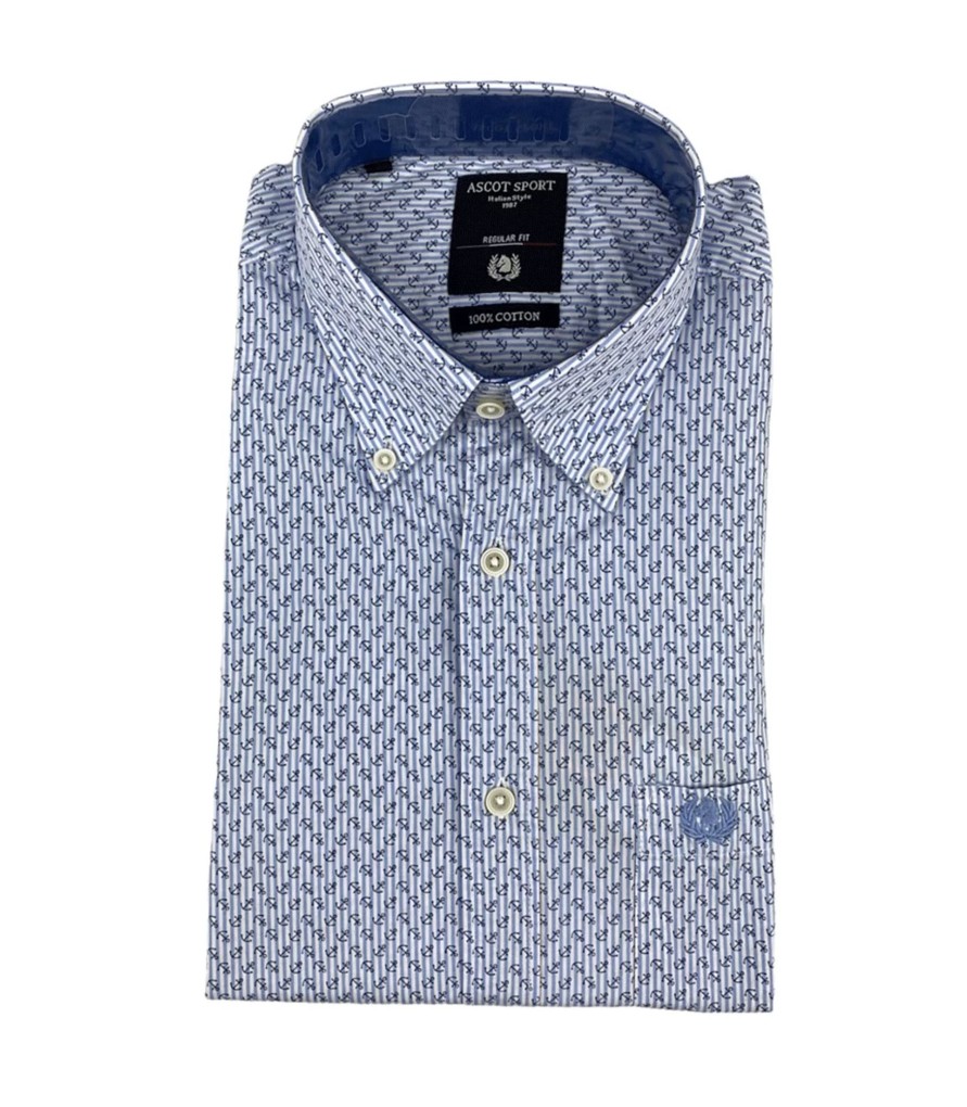 Uomo Ascot Sport Camicie | Camicia Fantasia Uomo Ascot