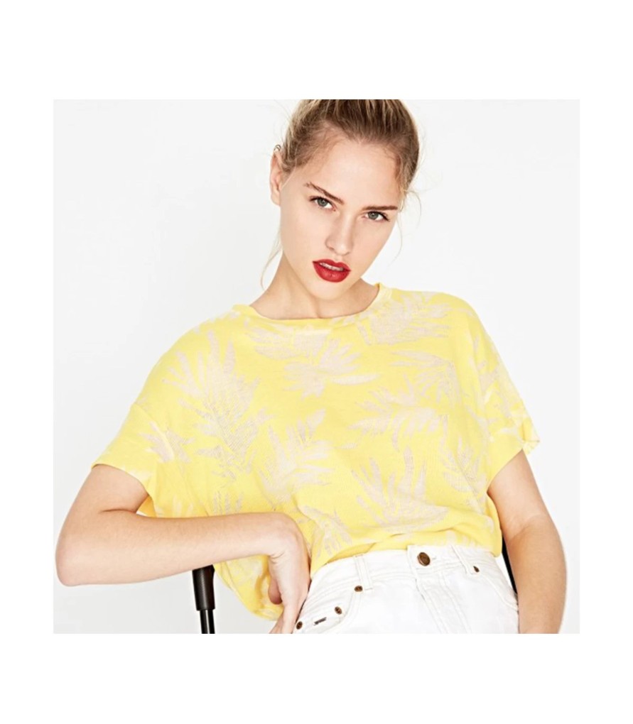 Donna Pepe Jeans Camicie Bluse Top | T-Shirt Donna Michelle Pepe Jeans Colore Giallo - Pl502849064