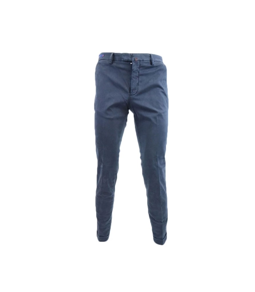 Uomo Baronio Pantaloni | Pantaloni Uomo Baronio Blu E Tortora - W1760-Prime