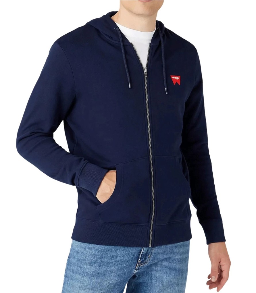 Uomo Wrangler Felpe | Felpa Con Cappuccio Uomo Wrangler Extra Size