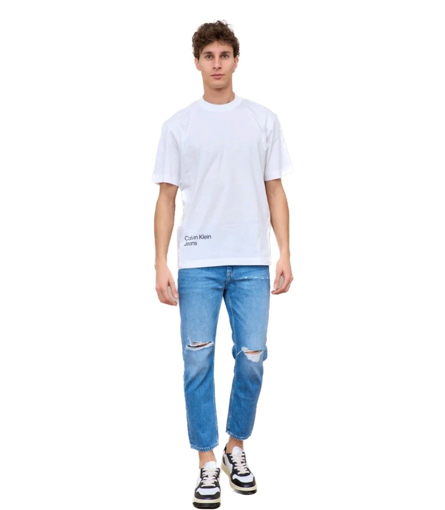 Uomo Calvin Klein T-Shirt & Polo | T-Shirt Uomo Oversize Calvin Klein