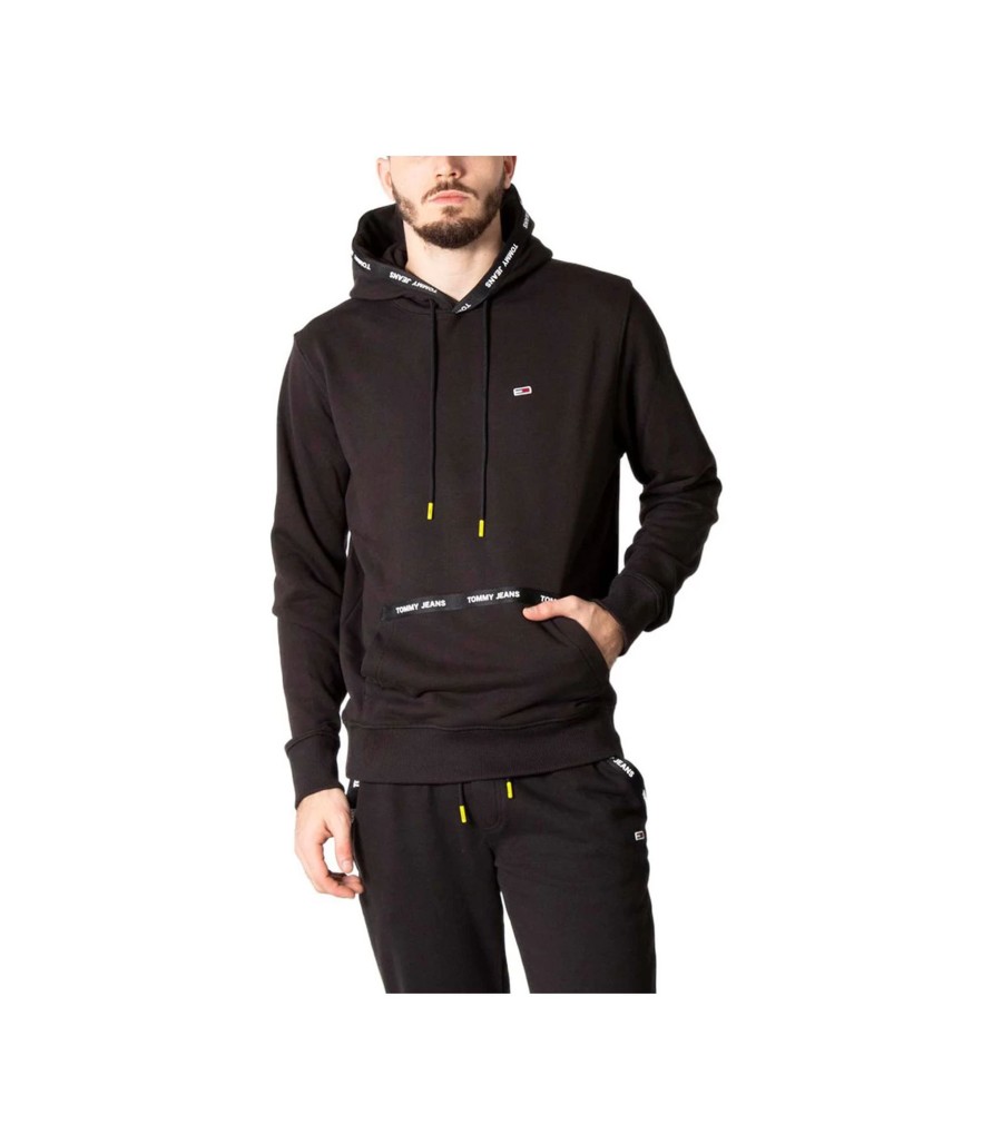 Uomo Tommy Jeans Felpe | Felpa Con Cappuccio Uomo Tommy Jeans