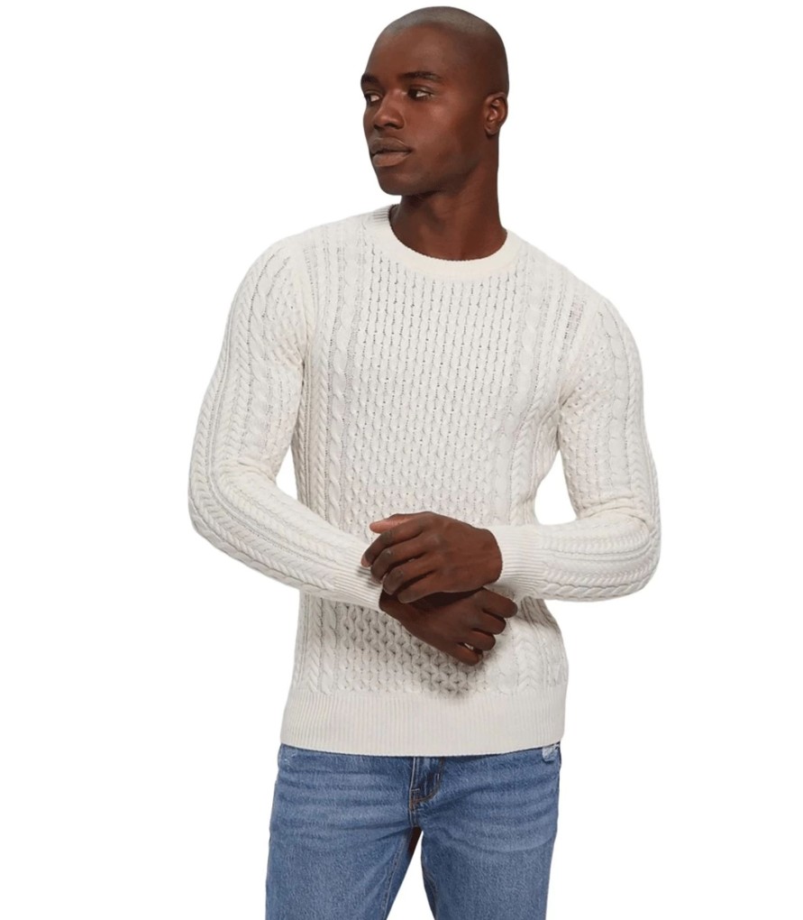 Uomo Guess Maglieria | Maglione A Trecce Uomo Guess