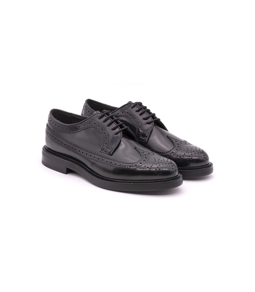 Uomo Soldini Scarpe Formali | Derby Uomo Soldini Brogue Colore Nero - 13208L091