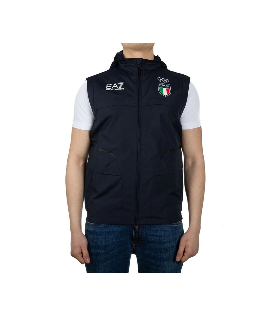 Uomo EA7 Emporio Armani Gilet | Gilet Uomo Emporio Armani Ea7 Team Italia