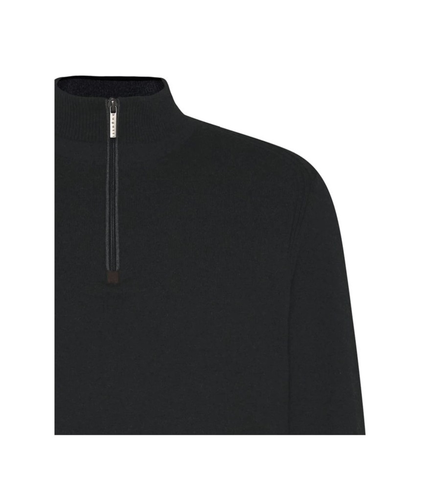 Uomo Bugatti Maglieria | Maglia Mezza Zip Uomo Bugatti