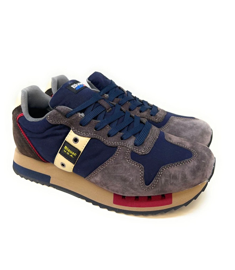 Uomo Blauer Sneakers | Sneakers Uomo Blauer Queens Wax