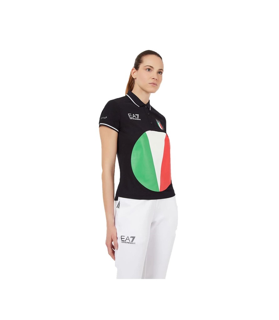 Donna EA7 Emporio Armani T-Shirt & Canotte | Polo Donna Italia Team Emporio Armani Ea7