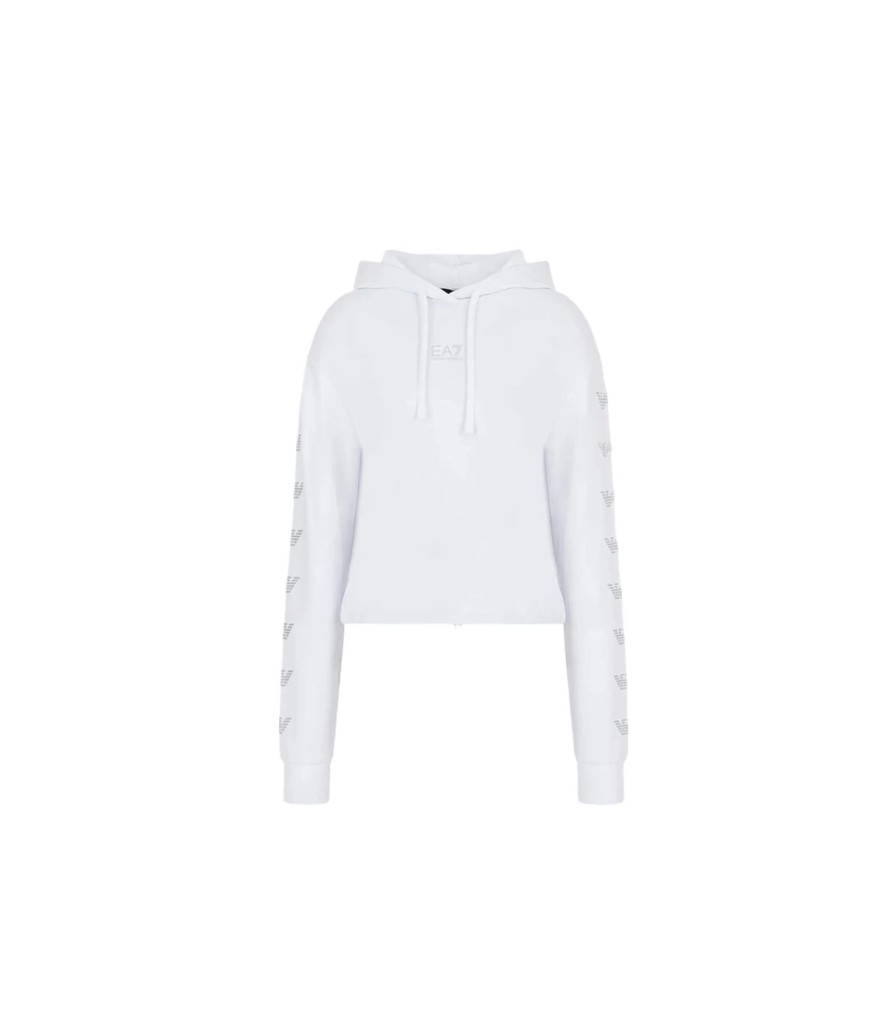 Donna EA7 Emporio Armani Felpe | Felpa Donna Cropped Emporio Armani Ea7