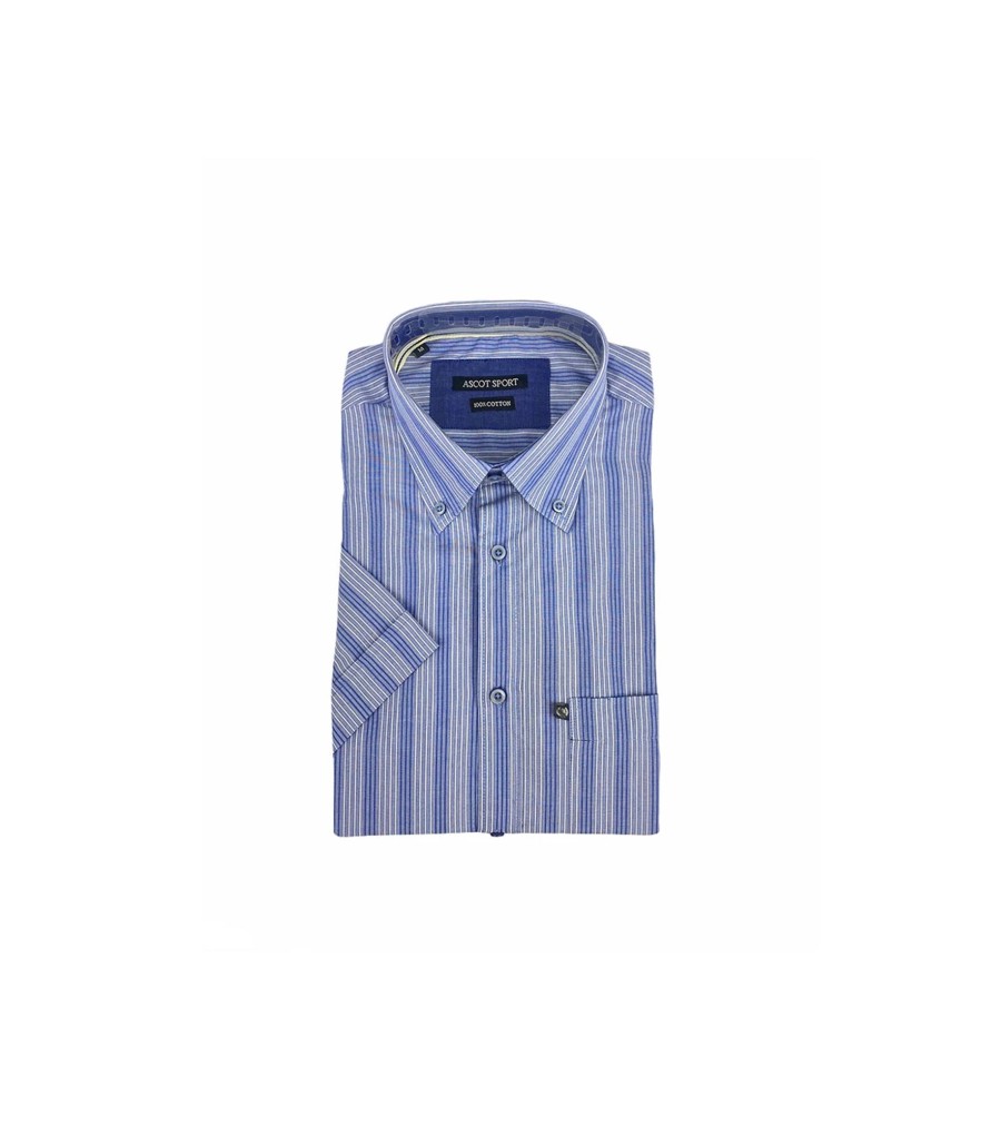 Uomo Ascot Sport Camicie | Camicia Mezza Manica Ascot