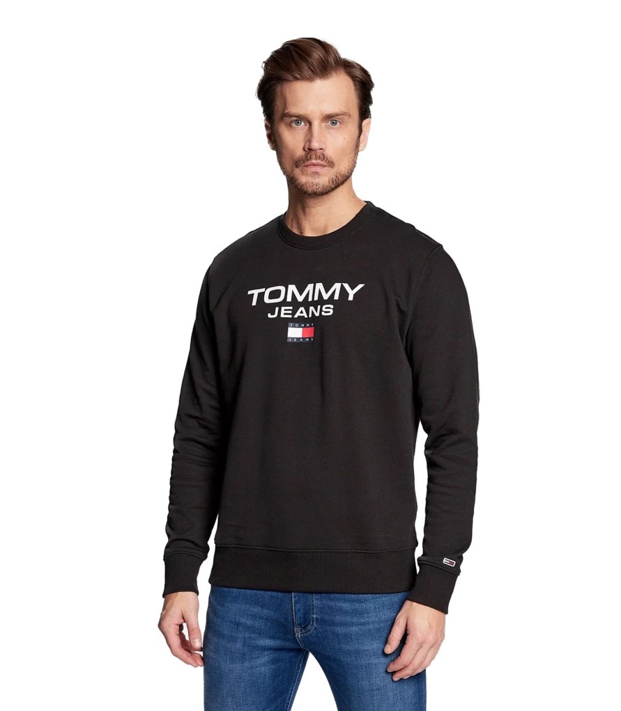 Uomo Tommy Jeans Felpe | Felpa Girocollo Uomo Tommy Jeans