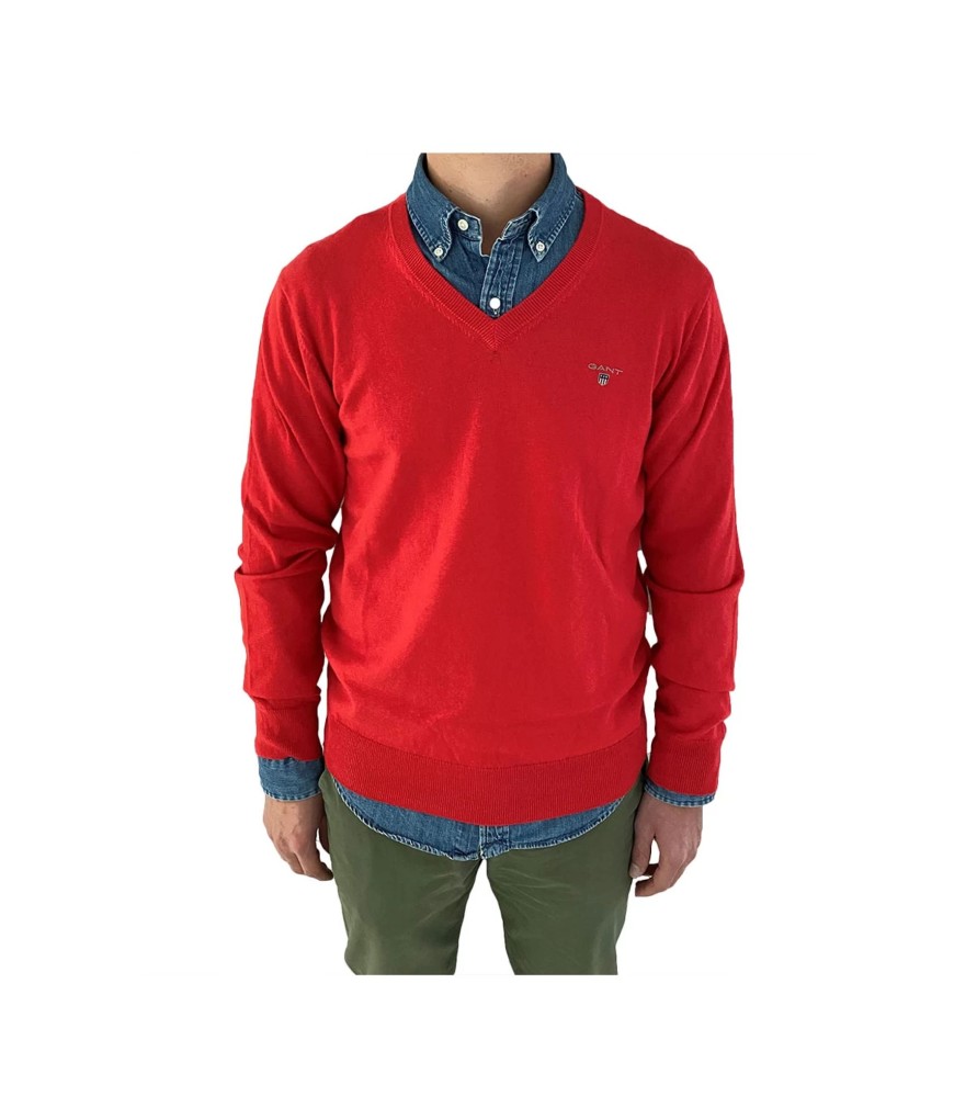 Uomo Gant Maglieria | Pullover Uomo Gant