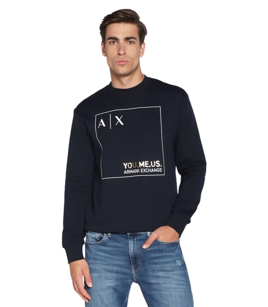 Uomo Armani Exchange Felpe | Felpa Girocollo Uomo Armani Exchange