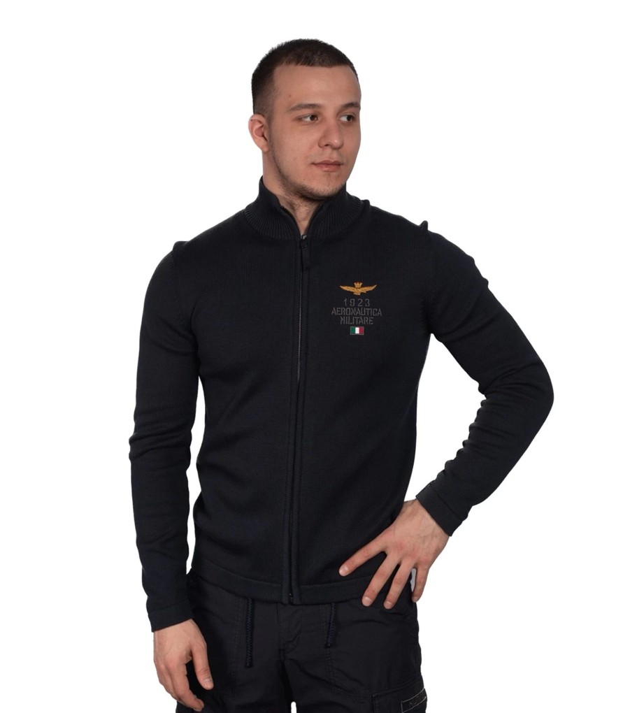 Uomo Aeronautica Militare Maglieria | Cardigan Uomo Aeronautica Militare