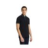 Uomo Trussardi T-Shirt & Polo | Polo Uomo Trussardi Regular Fit In Piquet Con Logo Colori Royal Nero E Rosso - 52T00246-1T001678