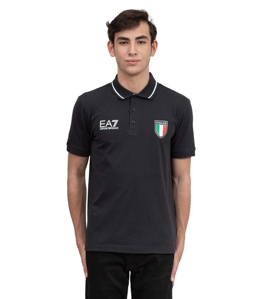 Uomo EA7 Emporio Armani T-Shirt & Polo | Polo Uomo Team Italia Emporio Armani Ea7