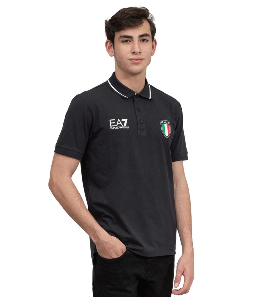 Uomo EA7 Emporio Armani T-Shirt & Polo | Polo Uomo Team Italia Emporio Armani Ea7